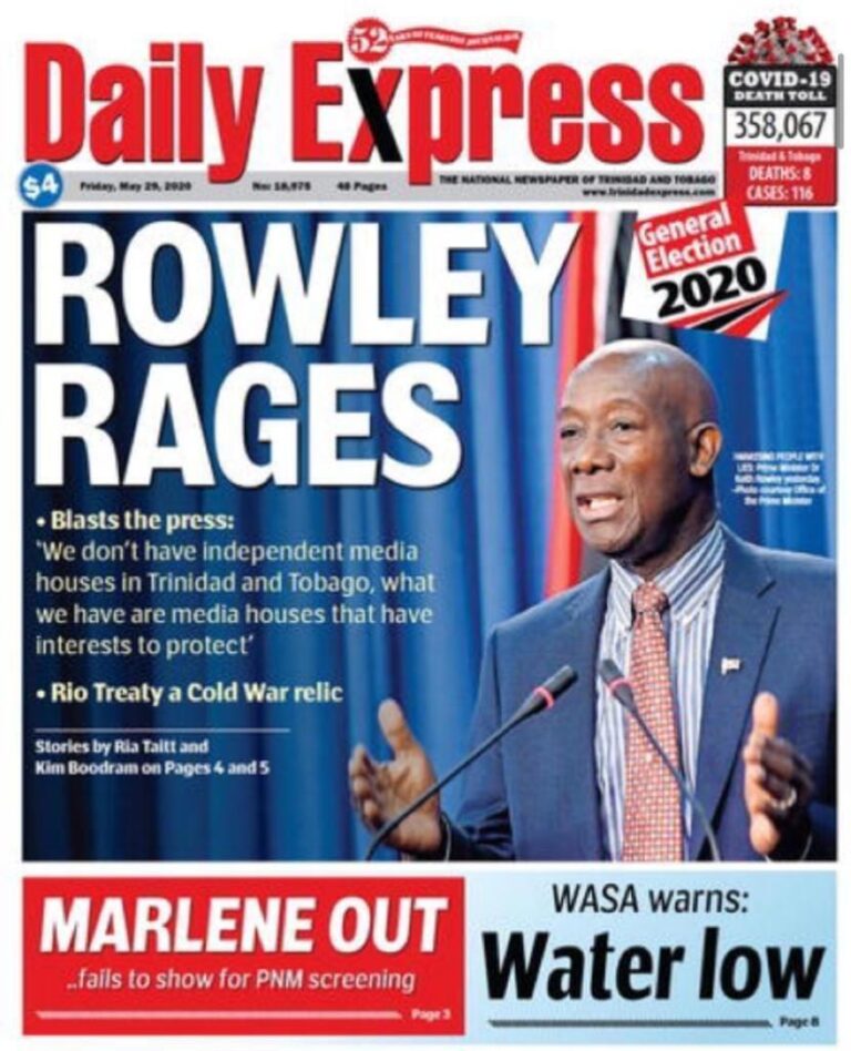 Rowley Rages- Daily Express